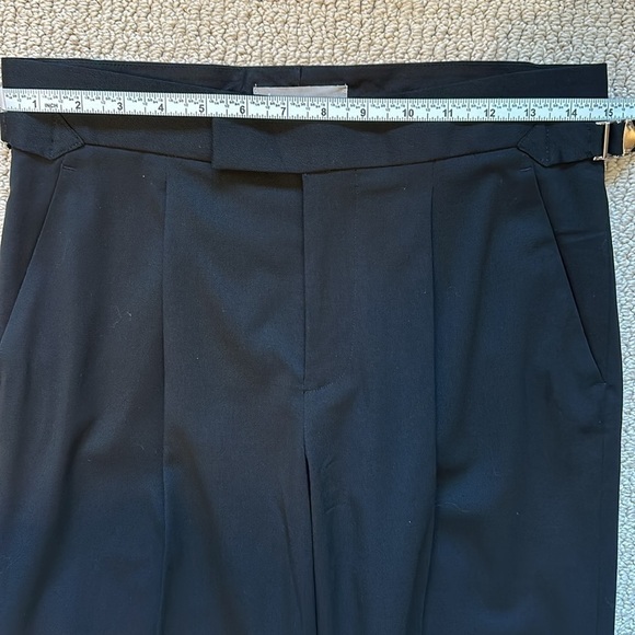 NEW  Everlane The ’80s Italian Wool Wide Leg Pants in Black Side Buckles Size 2 - Picture 9 of 11
